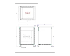 Meuble avec plateau granit pour four et plaques de cuisson 