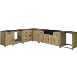 Meuble avec plateau granit pour four et plaques de cuisson 