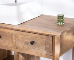 Meuble avec vasque simple à poser 120 cm "Maestro" en manguier