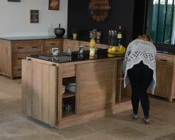 Meuble bois massif de cuisine 1 porte "Grand Chef"