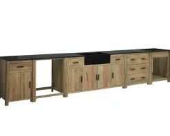 Meuble bois massif de cuisine 1 porte 