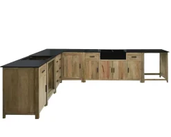 Meuble bois massif de cuisine 1 porte 