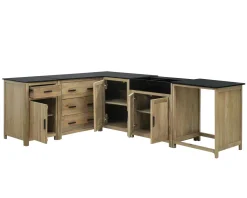 Meuble bois massif de cuisine 1 porte 