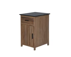 Meuble de cuisine bois massif 1 porte 1 tiroir "Grand Chef"
