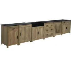 Meuble de cuisine bois massif 1 porte 1 tiroir 