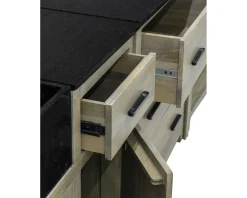 Meuble de cuisine bois massif 1 porte 1 tiroir 