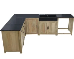 Meuble de cuisine bois massif 1 porte 1 tiroir 