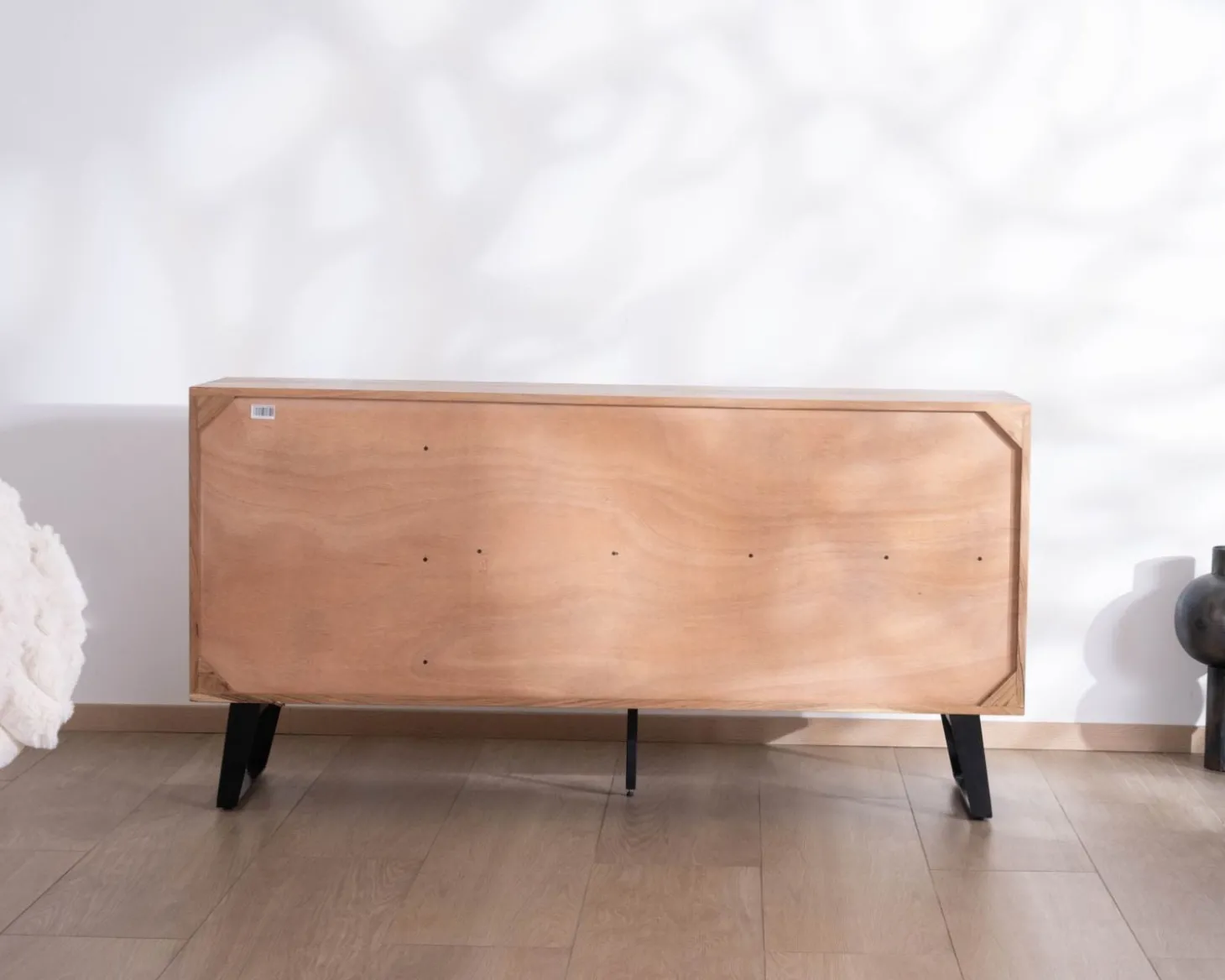 Meuble de rangement bas 160 cm avec tiroirs "Uky" design contemporain esprit rétro
