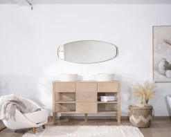 Meuble de salle de bain double en manguier blanchi 140 cm avec niches et tiroirs 