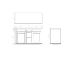 Meuble de salle de bain noir dessus quartz blanc