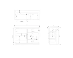 Meuble de salle de bain porte coulissante 