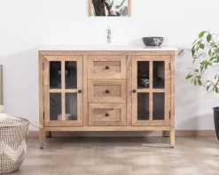 Meuble de salle de bain simple vasque 120 cm "Maestro" en manguier
