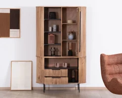 Meuble haut multi-rangement design rétro 