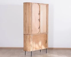 Meuble haut multi-rangement design rétro 