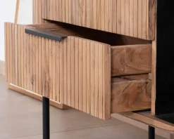 Meuble haut multi-rangement design rétro 