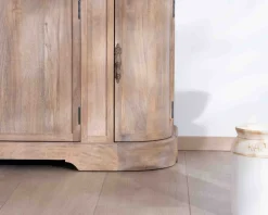 Meuble salle de bain 1 vasque manguier massif quartz blanc "Églantine"