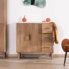 Meuble simple vasque 90 cm "Malova" en manguier massif style vintage chic