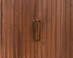 Meuble simple vasque en manguier foncé 