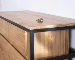 Meuble sous vasque contemporain en teck 120 cm 