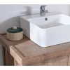 Meuble sous vasque simple en manguier massif 80cm 2 portes "Maestro"