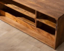 Meuble sous vasque suspendu 120 cm en manguier foncé 