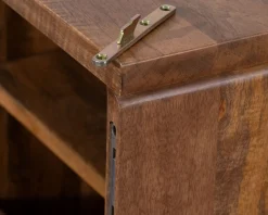 Meuble sous vasque suspendu 140 cm en manguier foncé 