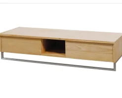 Meuble sous vasque suspendu en teck avec porte serviette 140 cm 