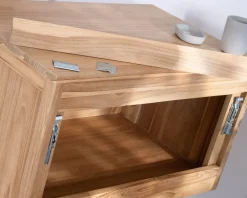 Meuble suspendu en teck pour vasque à poser "Moho" 80 cm