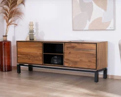 Meuble télé 175 cm bicolore contemporain 