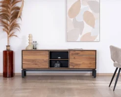 Meuble télé 175 cm bicolore contemporain 