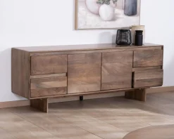 Meuble télé 160 cm design épuré Japandi 
