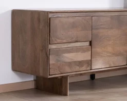 Meuble télé 160 cm design épuré Japandi 
