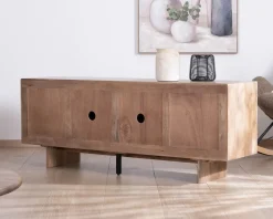 Meuble télé 160 cm design épuré Japandi 