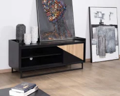 Meuble télé 140 cm en bois massif "Trace"