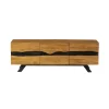 Meuble télé 160 cm en teck recyclé "Copley" esprit nature brute
