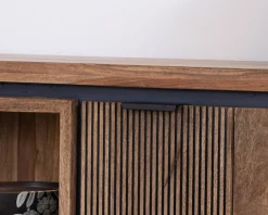 Meuble télé 175 en palissandre et acacia avec éclairage LED 