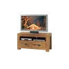 Meuble télé 1 niche 2 tiroirs "Lodge Casita" en chêne huilé 120 cm