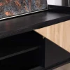 Meuble télé 2 portes 180 cm en bois massif "Trace"