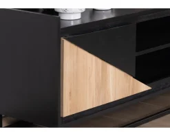 Meuble télé 2 portes 180 cm en bois massif 