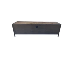 Meuble télé bois et métal gris style industriel "Vista" 150 cm
