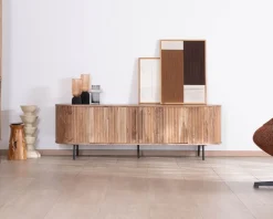 Meuble télé esprit rétro en acacia "Bopee" 175 cm