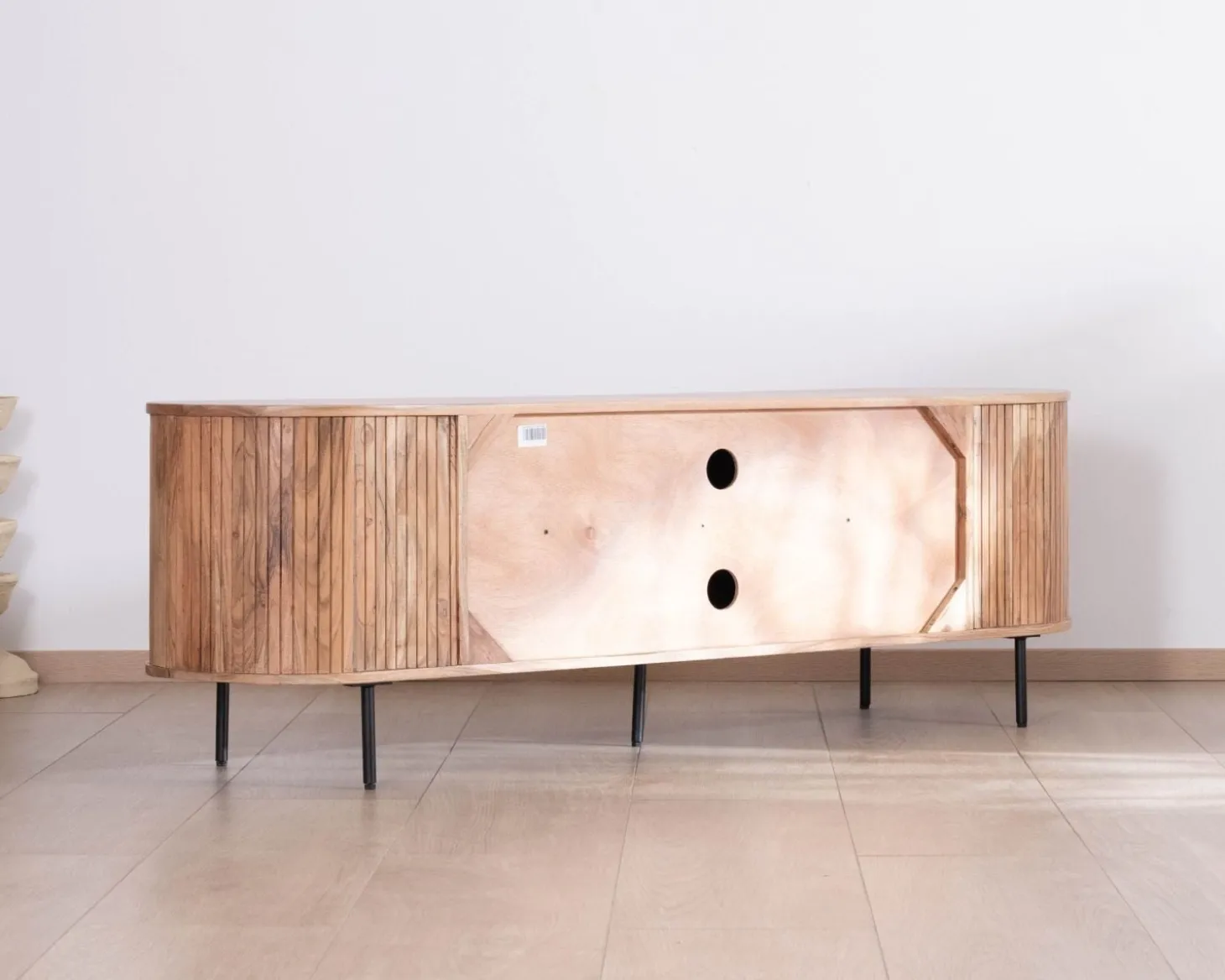 Meuble télé esprit rétro en acacia "Bopee" 175 cm