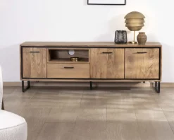 Meuble télé industriel en acacia 180 cm "Baltik"