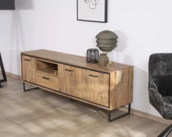 Meuble télé industriel en acacia 180 cm "Baltik"
