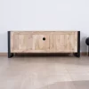 Meuble télé industriel métal et bois 150 cm "Andy"