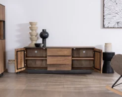 Meuble TV 150 cm en manguier style épuré 