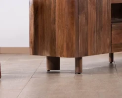 Meuble TV 175 cm en manguier massif style contemporain minimaliste "Malaké"