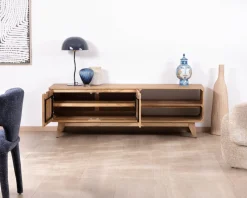 Meuble TV 170 cm en manguier massif style scandinave 