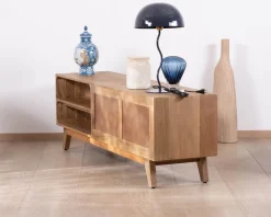 Meuble TV 170 cm en manguier massif style scandinave 