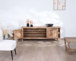 Meuble TV 160 cm en manguier "Maestro" avec double porte